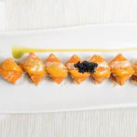 Spicy Girl Roll · Spicy crunchy tuna, yellowtail, with spicy crunchy salmons, black caviar drizzled with spicy...
