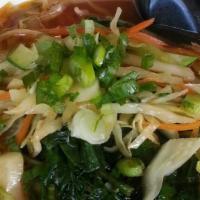 Vegetable Thukpa · Traditional tibetan noodle soup.