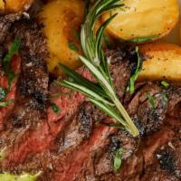 Manzo · Grilled, 5 oz or 8 oz prime skirt steak served with roasted baby Yukon potatoes and herb aoli.