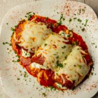Eggplant Rollatini · Served with choice of pasta salad or croquette.