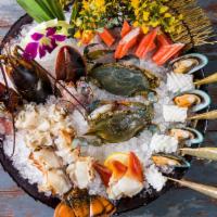 Combo 2( Without Soup) · Live Lobster,Shrimp,Live Blue Crab,Squid,Crab Meat Stick,Mussel,Red Clam.