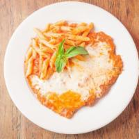 Chicken Parmiggiana With Penne · 