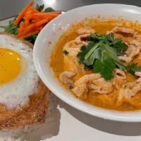 Panang Curry Rice · White meat chicken breast slowed cooked in creamy. coconut milk and spicy Panang curry paste...