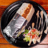 Lunch Burrito · Chicken, pork, brisket, ground beef or veggies, flour tortilla, rice, refried beans, corn, c...