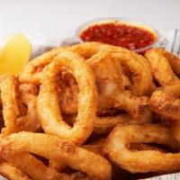 Fried Calamari · Served with spicy tomato sauce.
