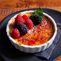 Creme Brulee · Topped with Fresh Berries