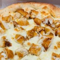 Famous Chicken Pizza · Choose from breaded chicken to buffalo or even grilled chicken
