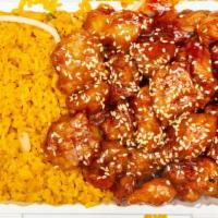 Sesame Chicken · New Golden Empire Chinese favorite: Served with white rice.