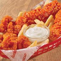 Buffalo Shrimp And Chicken · Lightly breaded shrimp and crispy Southern-fried chicken tenders tossed in Frank’s® RedHot® ...