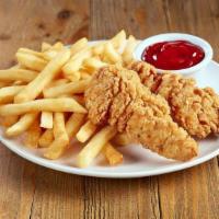 Kid'S Chicken Tenders · Served with lightly salted French fries (Cal 700-740)