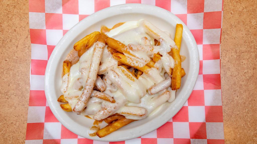Disco Fries · Melted mozzarella cheese and brown gravy.