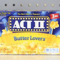 Act Ii Popcorn Butter Lovers · Act II popcorn adds whole grain and fiber to your diet while satisfying your popcorn craving...