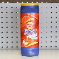 Lays Stax Bacon Cheddar Skins · Smoky bacon and creamy cheddar join forces to create loaded baked potato bliss in LAY'S STAX...