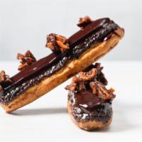 Rehab Dark Chocolate Eclair · Crunchy chocolate choux pastry dough filled with high grade salted 70% chocolate cream from ...