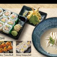 Sushi Roll & Tempura Set · Either One or Two Choice of California Roll, Spicy Tuna Roll, or Shrimp Tempura Roll with a ...