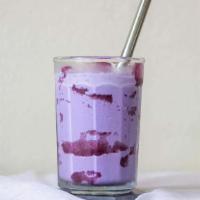 Coconut Ube Smoothie · Coconut milk with Home Made Ube blended