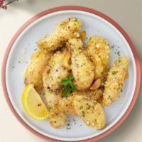 Parmesan Pleaser Wings · (Garlic Parmesan) Served with celery or carrots, and blue cheese or ranch.