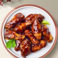 Bbq Blaze Wings · (BBQ) Served with celery or carrots, and blue cheese or ranch.