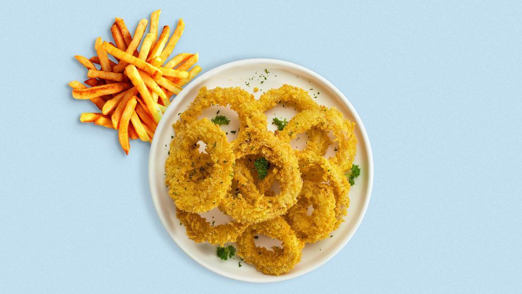 Onion Rings · Onions dipped in a light batter and fried to perfection