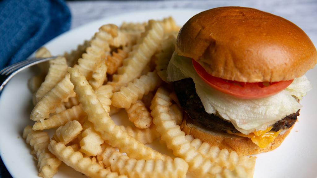 Cheeseburger · Choice of American, Swiss, cheddar, Muenster or Gouda.