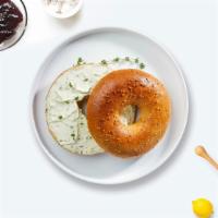 Bagel And Cream Cheese · Get a wholesome toasted bagel of your choice with our special cream cheese!
