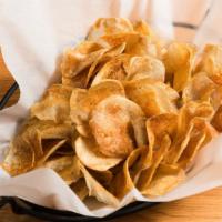 House Cut Chips · Similar to Kettle chips, made in house & tossed in malt vinegar & sea salt