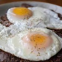 Rib-Eye Steak & Eggs · Filet mignon. served with home fries and toast.