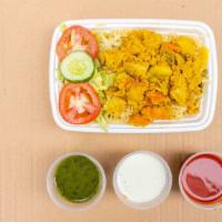 Combo Of Vegetables & Chana Dal · Comes with salad and sauce.