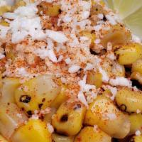 Esquites · Mexican street corn cups. Smoky, sweet, spicy and tangy charred corn off the cob slathered w...