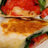 Roasted Peppers, Spinach And Cheese Rollo · 8