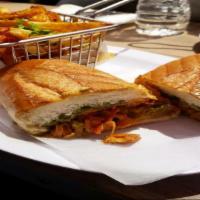 Chicken Tikka Sandwich · Served with Masala Fries.