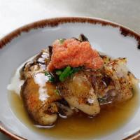 Tonsoku - Bonito Sauce With Spicy Caviar · Grilled Pork Feet with cod roe and bonito soupy sauce