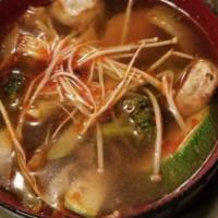 Spicy Chicken Soup · Spicy. Tender chicken tender and vegetable with chef's spicy sauce.