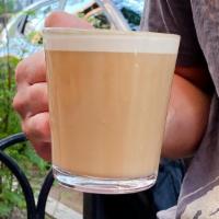 Drip Au Lait · Our drip coffee with steamed milk of your choice