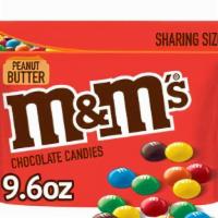 M&M'S Peanut Butter Sharing Size (9.6 Oz) · Contains one (1) 9.6-ounce bag of M&M'S Peanut Butter Chocolate Candy. This popular chocolat...