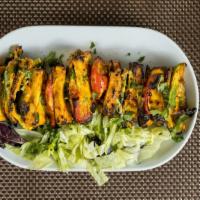 Paneera Tikka · An exotic homemade cheese kabab flavored with mint.