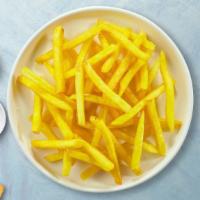 Fries Away · (Vegetarian) Idaho potato fries cooked until golden brown and garnished with salt.