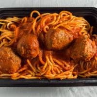 Spaghetti & Meatballs  · With marinara