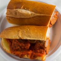 Homemade Meatball Sub · with Melted Provolone