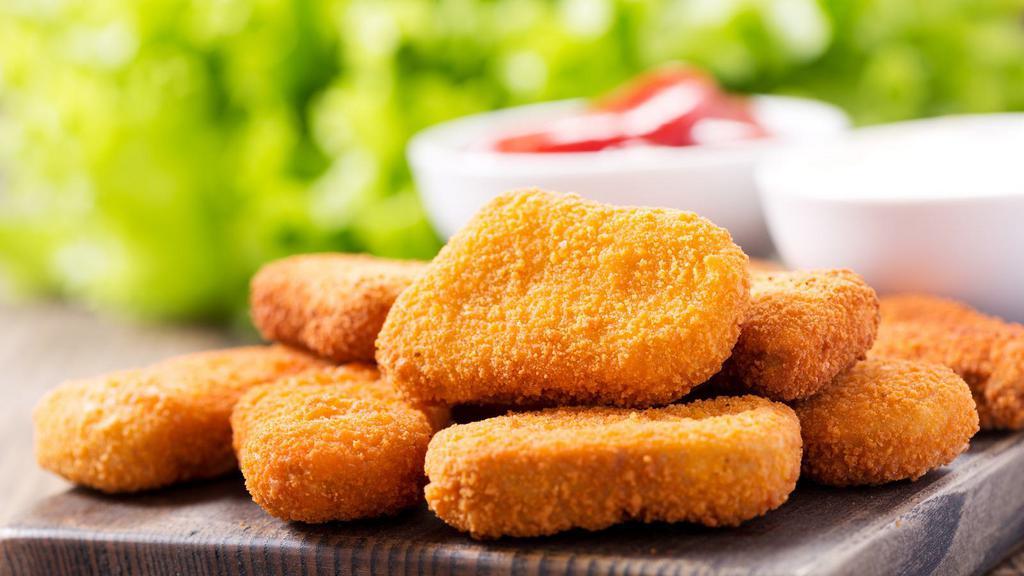 Chicken Nuggets · 6 pieces of delicious chicken nuggets breaded and fried to perfection.