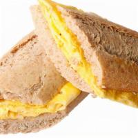 Omelette Sandwich · a delicious fluffy omelette on bread with a spread of your choice.