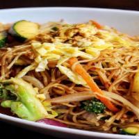 Shanghai · Lo mein noodle, seasonal vegetables, ginger soy sesame sauce.