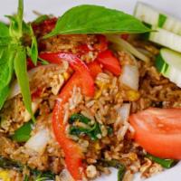 Thai Style Fried Rice · Thai style fried rice with egg and mixed vegetables.
