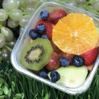 Mixed Fruit Salad · Honey dew, cantaloupe, strawberries, blueberries, kiwi, orange.