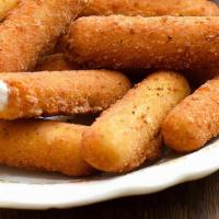 10 Pieces Mozzarella Sticks · With one fries and one soda.