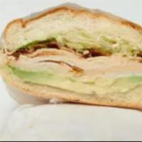 California Sandwich · Chicken, bacon, avocado and lettuce.