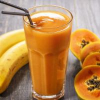 Orange Ana Smoothie · Fresh orange, pineapple, and orange juice.