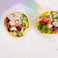 Ranch Blt Wrap · Bacon, Lettuce, Tomato, Ranch Dressing, Flour Wrap