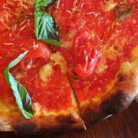 Pizza Del Nonno (No Mozzarella) · Crushed San Marzano tomatoes, olive oil, Pecorino and Reggiano cheese. Add anchovies and gar...