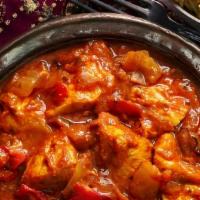Chicken Jalfrezi Large   · Boneless chicken gently cooked with tomato, bell peppers and onions.